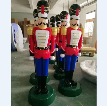 Manufacturer Made Life Size Fiberglass Nutcracker Soldier For