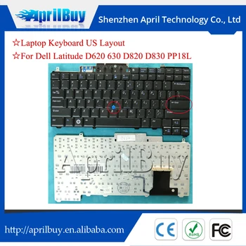 Us Black Laptop Keyboard For Dell Latitude D620 D630 D820 D830 Pp18l
