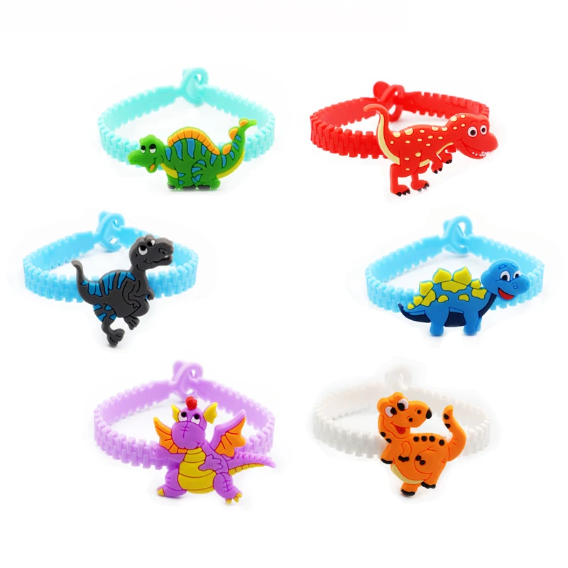 

Kids Silicon Sport Dinosaur Bracelet Silicone Wristband Adjustable Bracelets for Children Adult