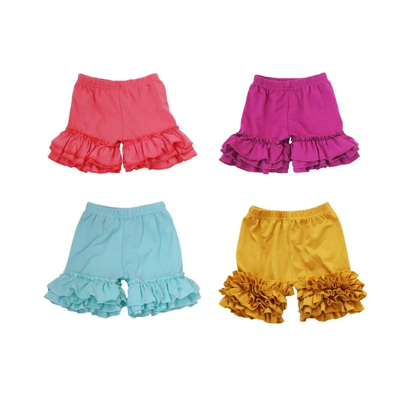 Baby Girl Shorts Toddler Baby Summer Icing Ruffle Cotton Shorts Double Ruffle Stylish Kids