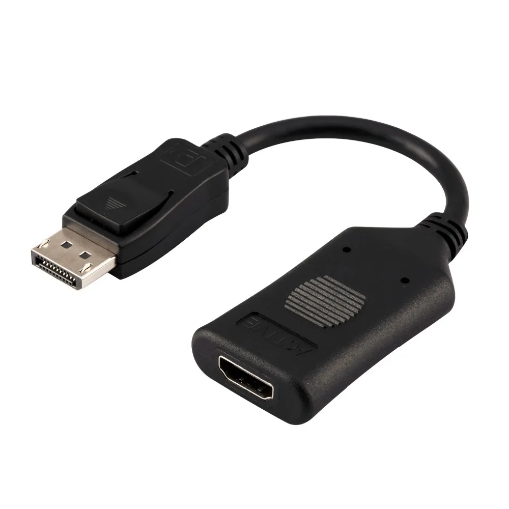 

Active Adapter DP DisplayPort to HDMI Male to Female cable adapter support 4K*2K & multi monitor output, Black