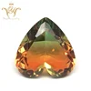 Synthetic Tourmaline Mix Color Glass Gems Loose Gemstone Heart