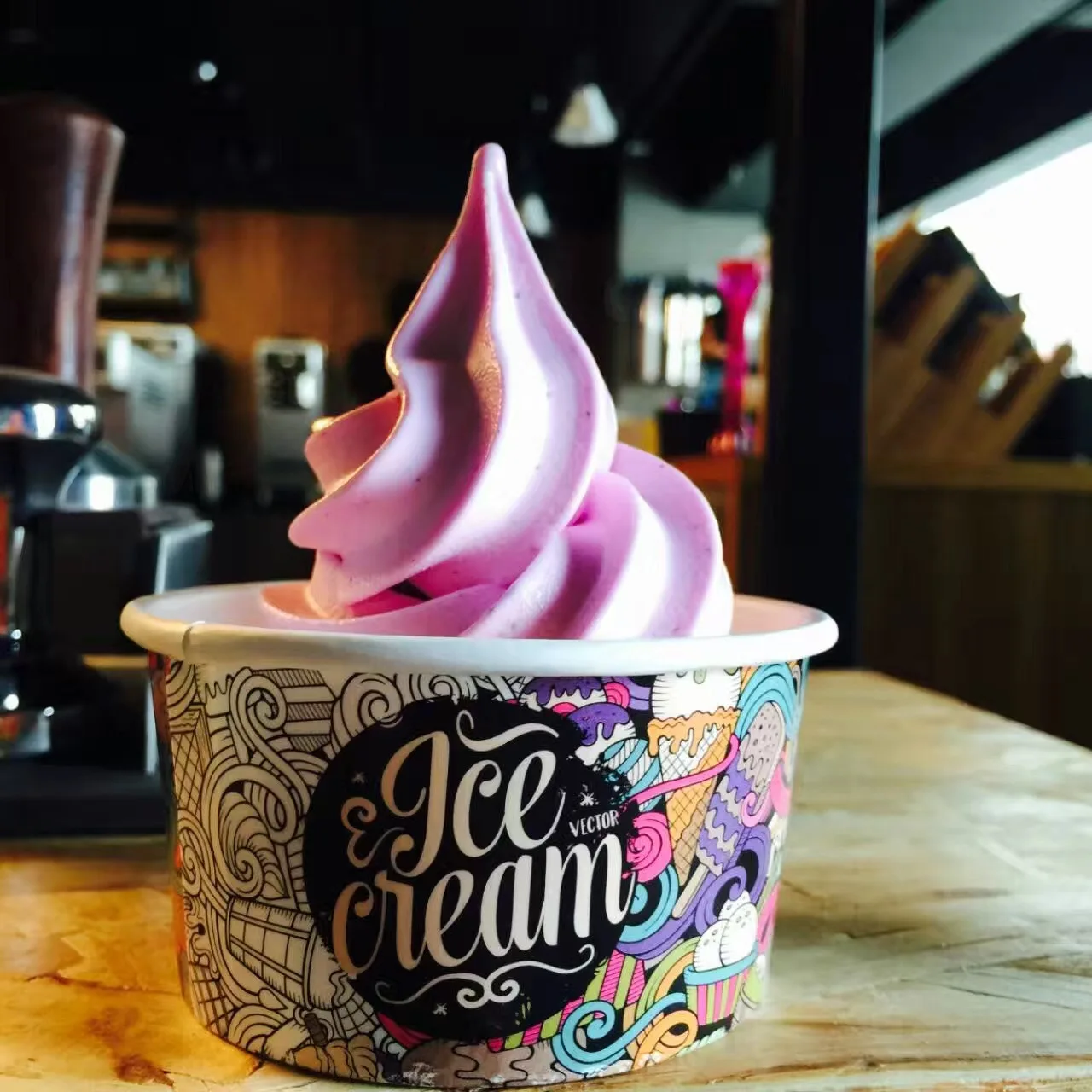 High quality custom logo printed reusable ice cream cup