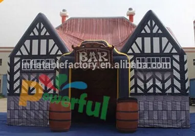 Outdoor family party activities decorated inflatable bar model custom Pub Booth  for inflatable bbq