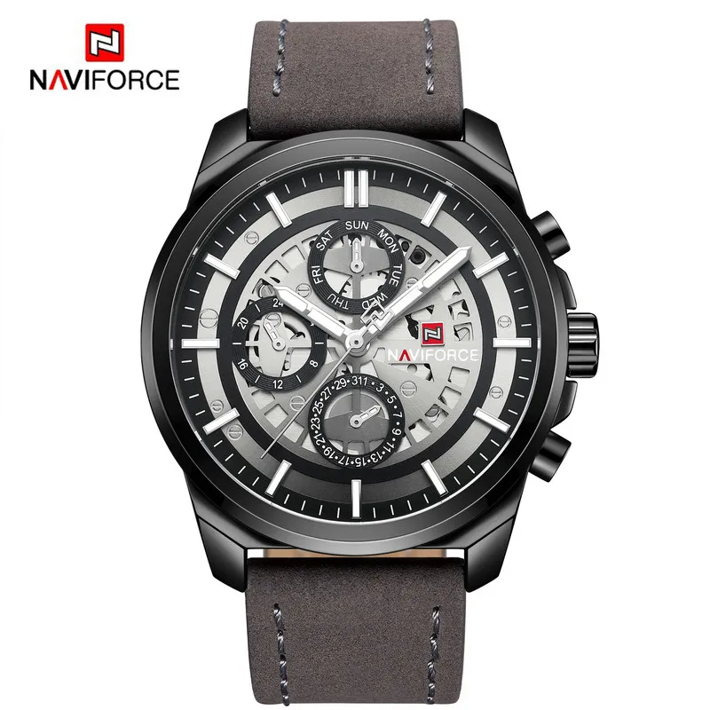 

NAVIFORCE NF9129 Men's Fashion Casual Quartz Day Date Backlit Pointer Watch