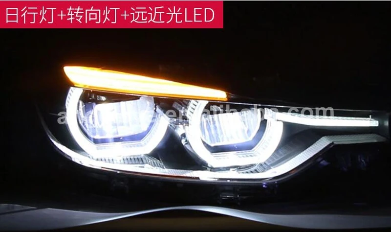 LED Angel Eyes Headlight For BMW F30 F35 318 320 325 328 330 335 2013-2015 Year CN