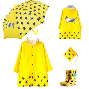Kids Cartoon Raincoat Set Children Waterproof Umbrella Rain Boots Fashionable Customized Eco Friendly Convenient Raincoat Buy Wholesale Kids Cartoon Raincoat Set Children S Rain Gear Set High Quality Umbrella New Style Umbrella Product On Alibaba Com