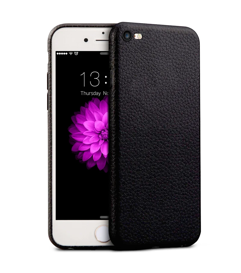 
Best quality tpu litchi grain mobile back cover for iphone 6 case we accepting dropship 