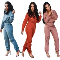 

2019 Women Blank 2 Piece Spring Sweatsuit Long Sleeve Tracksuit