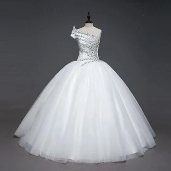one shoulder wedding dress 2018