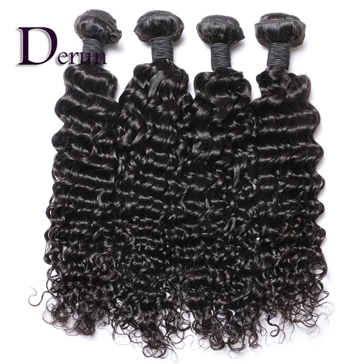 

Unprocessed 100% virgin human hair bundles water wave hair weave, Natural black color