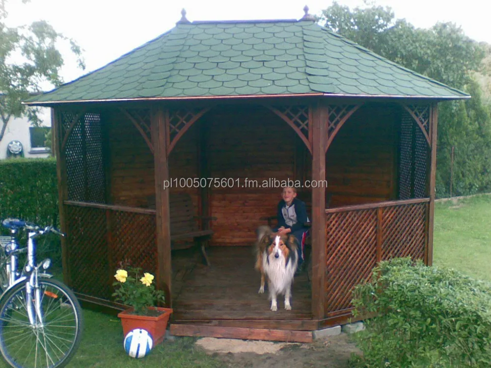 
Wooden Pavilion Gazebo Mozart. Timber Canopy 