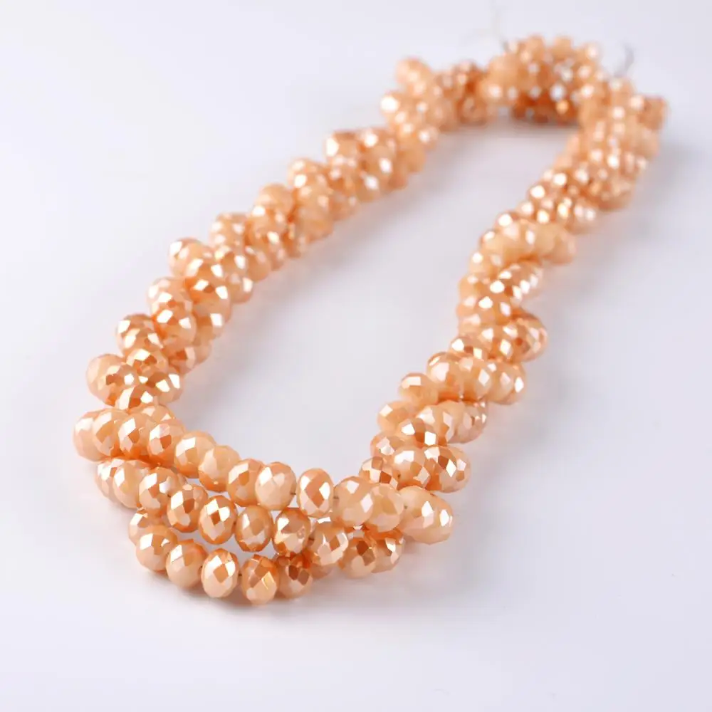 

Fashionable mixed colour crystal glass rondelle beads for DIY jewelry