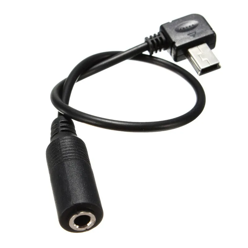 90 Degree Right Angle Mini Usb To 3.5mm Microphone Mic Adapter Cable