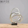 Mayco Modern Metal Circular Geometric Welded Sculpture Table Arts and Crafts Home Interior Decoration