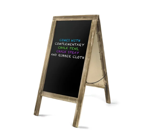 40 X 20 Wooden Antique Standing Double Side Promotion Blackboard