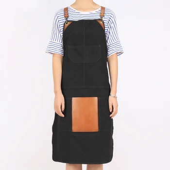 plain black apron