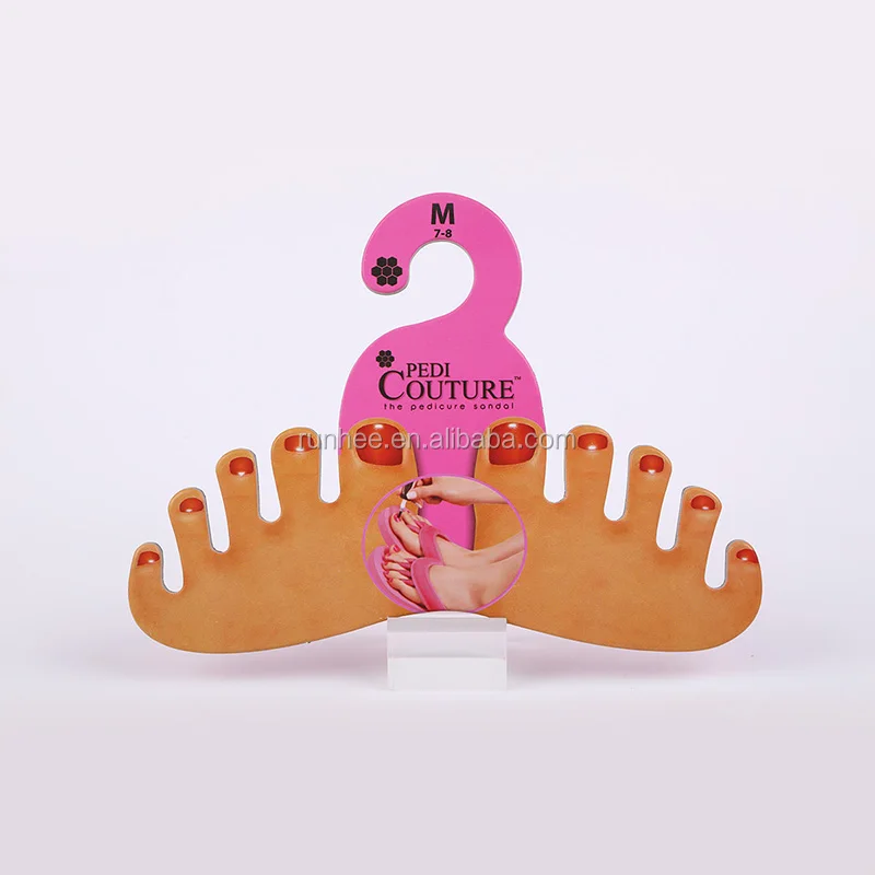 Recycled Paper Custom Cardboard Hangers 10cm Width For Slippers And Shoes