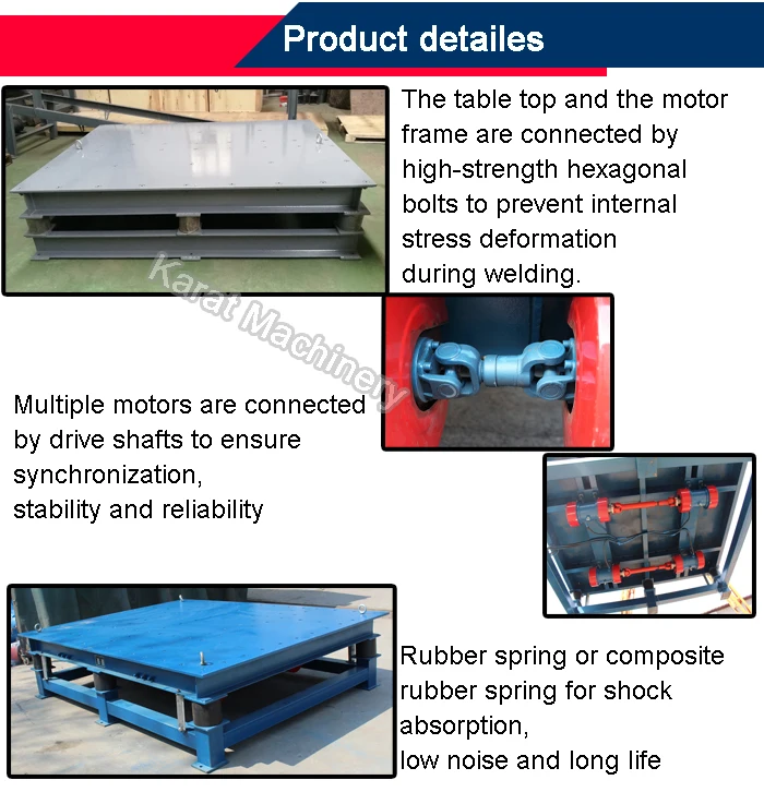 High frequency small concrete vibrating table machine