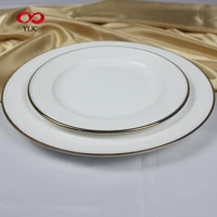 

Chinese factory Gold Rim Party Wedding Plate Set bone china charger plate gold rim