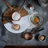 Half White & Half Wood Grain Marble Cheese Board