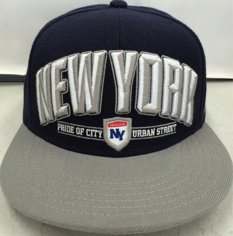 New York Flat Bill Cap Cityname Baseballcap Snapback Hip Hop Cap - Buy ...