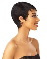 

wholesale cheap virgin wig boycut layered human hair short pixie cut wig for black women