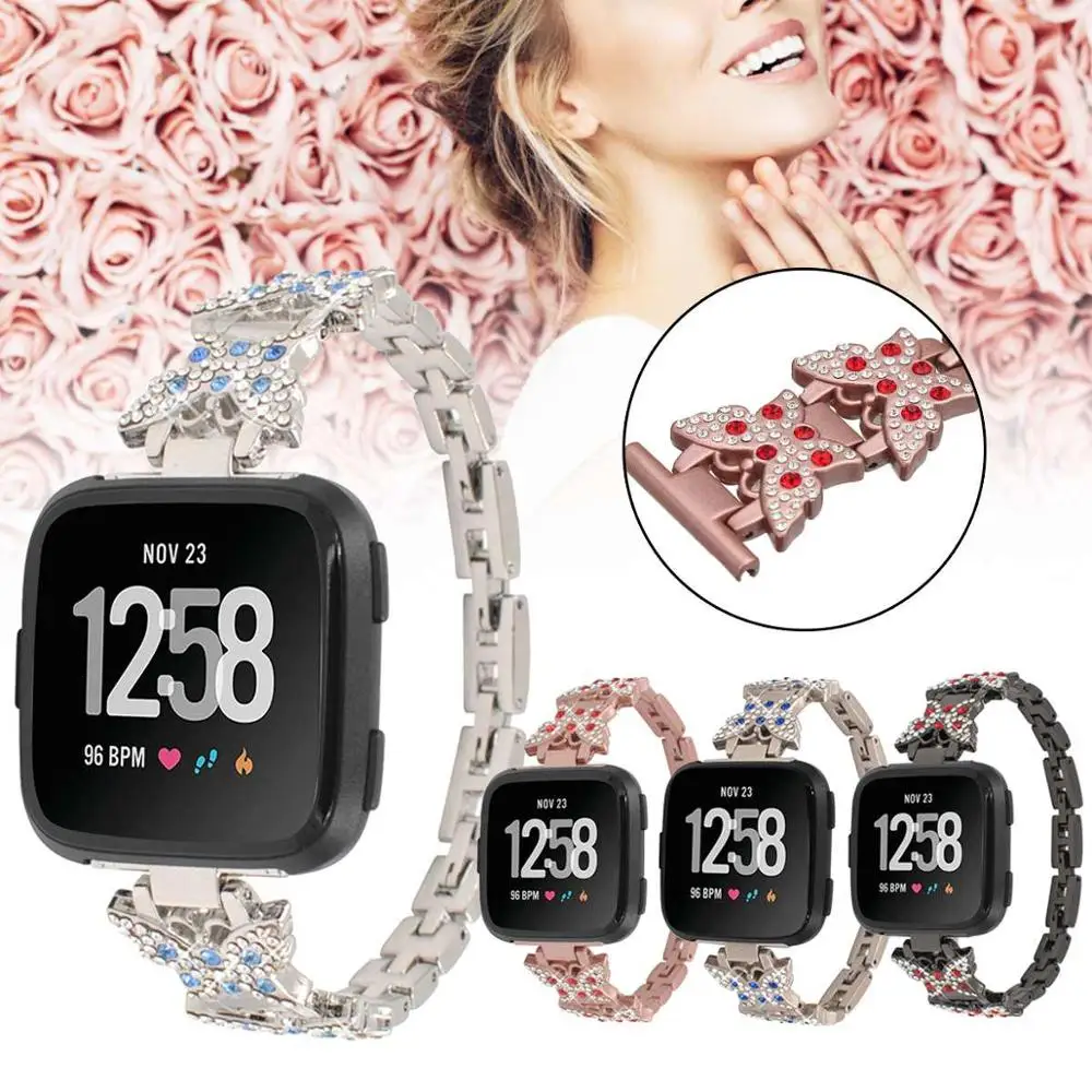 

Stainless Steel Smartwatch Bands Strap Replacement for Fitbit Versa Bracelet Wristband Wrist Straps Belt Accessories