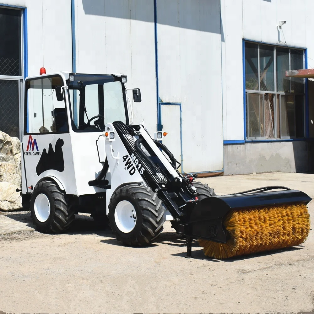 1.9m Snow Cleaning Road Brush Sweeper For Skid Steer Loader Attachment