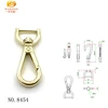 Accept OEM Custom Logo Brass Metal D ring Snap Hook for Bag Parts