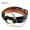 Custom handmade personalized leather bracelet rainbow color band