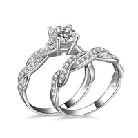 

New Peace hot selling 925 silver Diamond Engagement Rings for couple