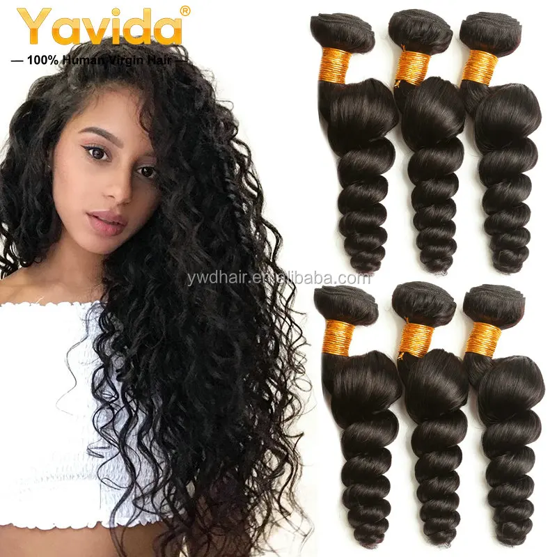 

Factory Price Unprocessed Loose Wave, Peruvian Hair Bundles Human Hair Extension