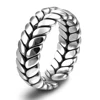 Zhongzhe Jewely Stock Wholesale 6mm Stainless Steel Twisted Rope Ring Mens Retro Vintage Jewelry, OEM/ODM Accept