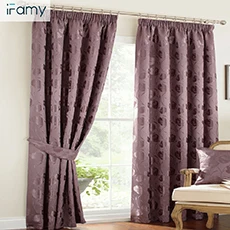 Solid color 100 polyester velvet fabric window drapes custom curtain
