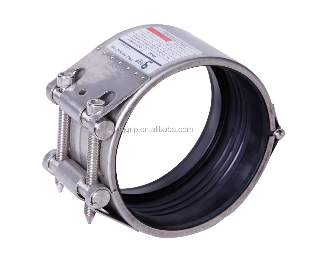 
GRIP-R Stainless Steel Repair Pipe Coupling Clamp for Bulk Material Conveying 