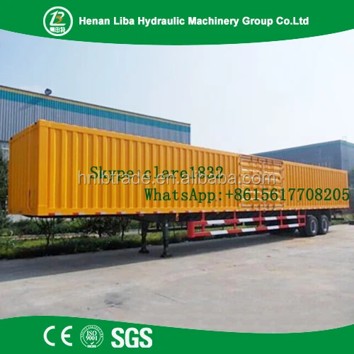 Factory Sale Low Price Automatic Air Brakes Painting Semi Box Trailer For Bulk Cargo Transportaion