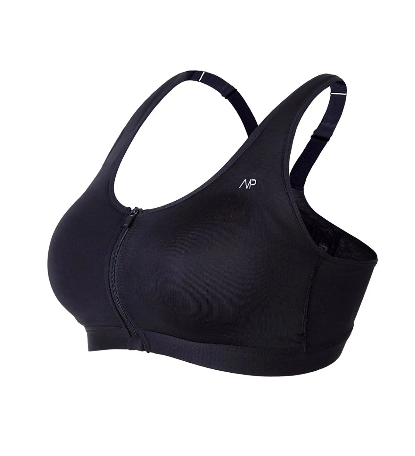 VOEN Sports Bra High Impact Padding Zipper Front Running Bra Yoga Workout Bra For Women, Teen Girls