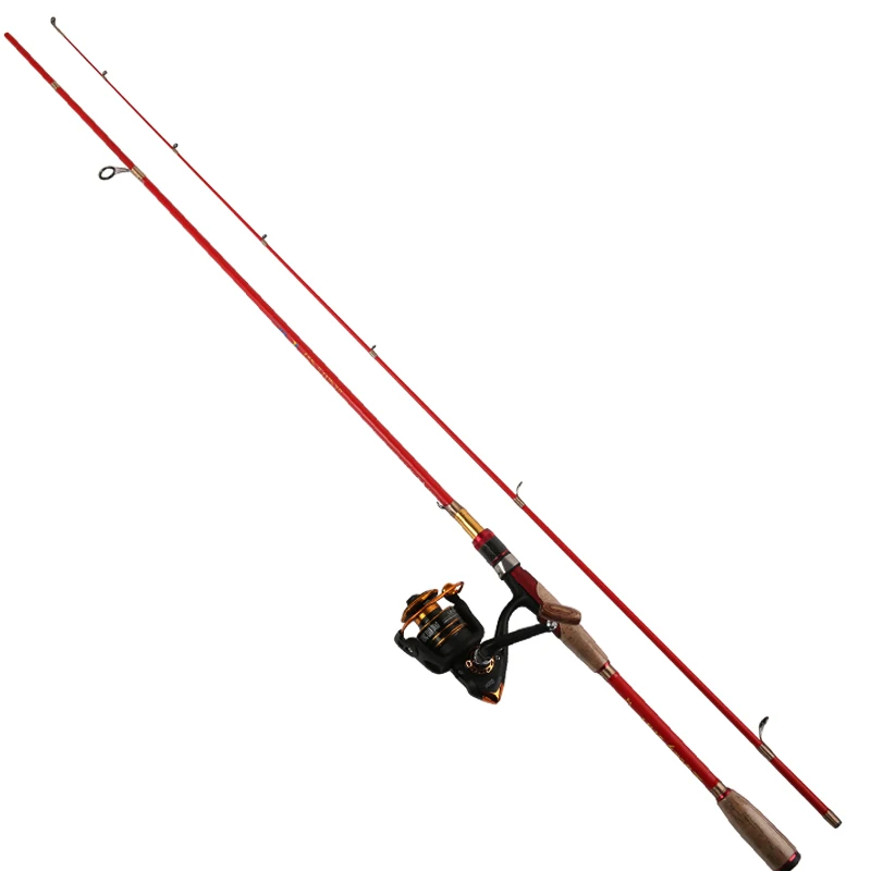 

Lure Ultra Light 2.7m Carbon Spinning Fishing Rods, Red