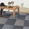 Strip Pattern Modular Square Commercial Solid Color 100%PP Carpet Tile 50x50cm