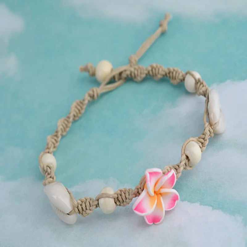

2018 New Hot Sale Handmade Shell Flower Aanklet Bracelet For Women Jewelry, As the picture