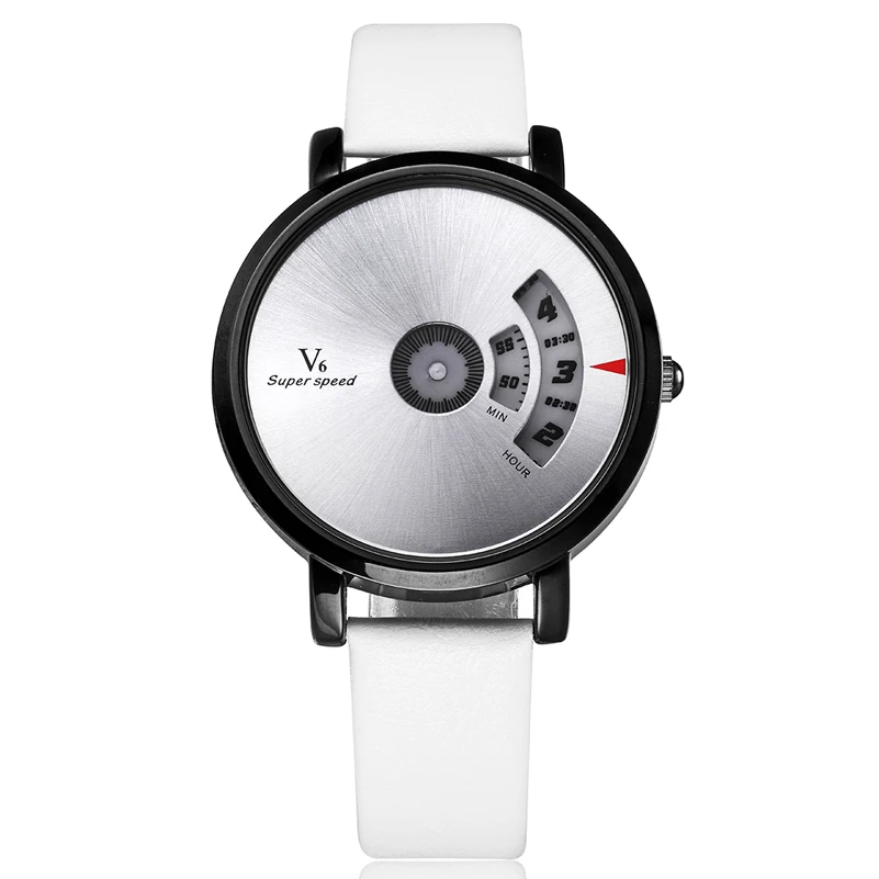 

Top High Quality Luxury Brand watch V6 Speed 3ATM Waterproof Leather Strap Quartz Analog Watches Women's relojes de marca