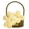 indoor outdoor decoration christmas holiday cotton ball solar led string lights