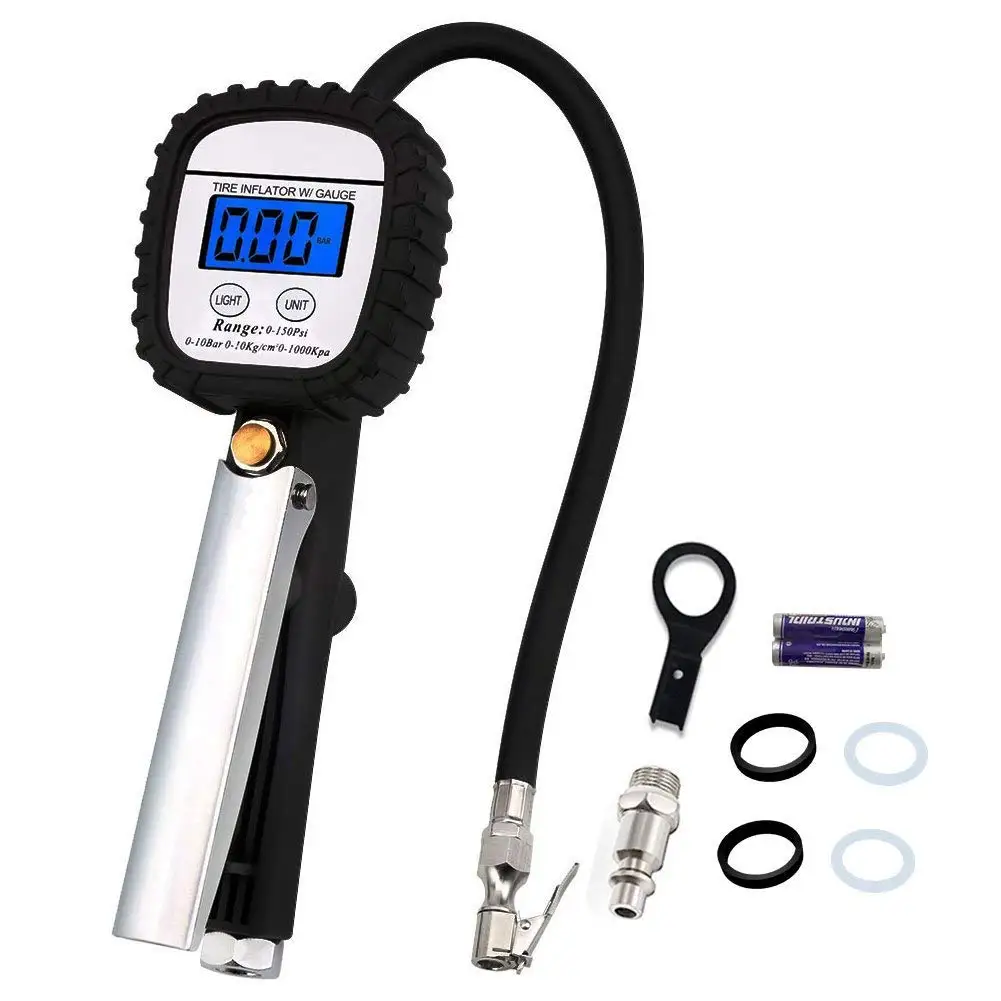 auto tire inflator with gauge