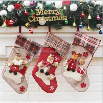 Dhl 3 Styles New Arrival Christmas Stockings Decor Ornament Party