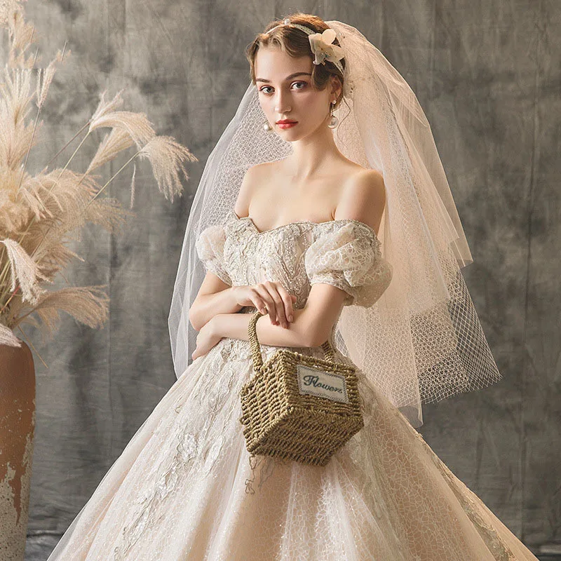 woman fashion top quality bridal wedding dress wedding gown
