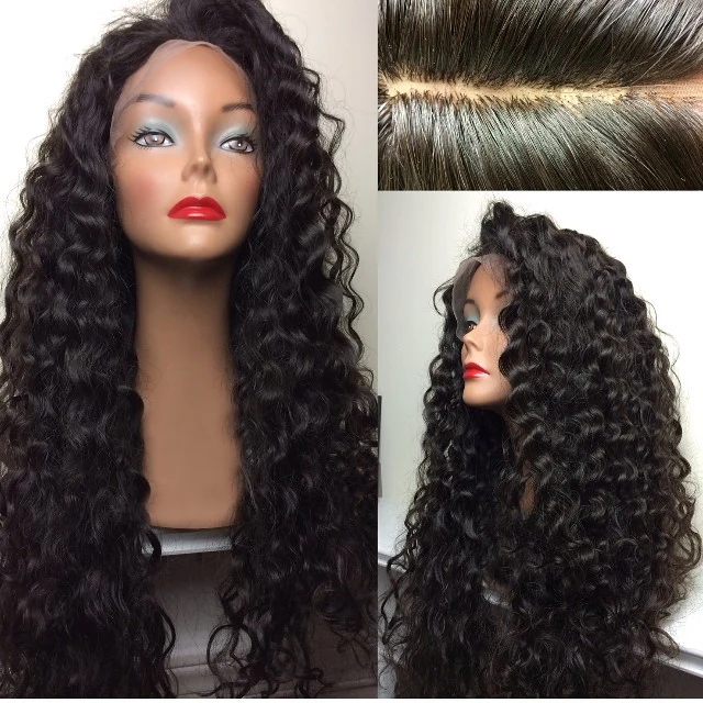 

New arrival cheap price peruvian virgin hair kinky curly wig, Natural color lace wig