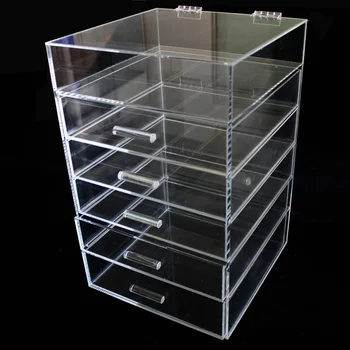 Wholesale Plastic Custom Beautify Extra Large 6 Tier Clear Acrylic