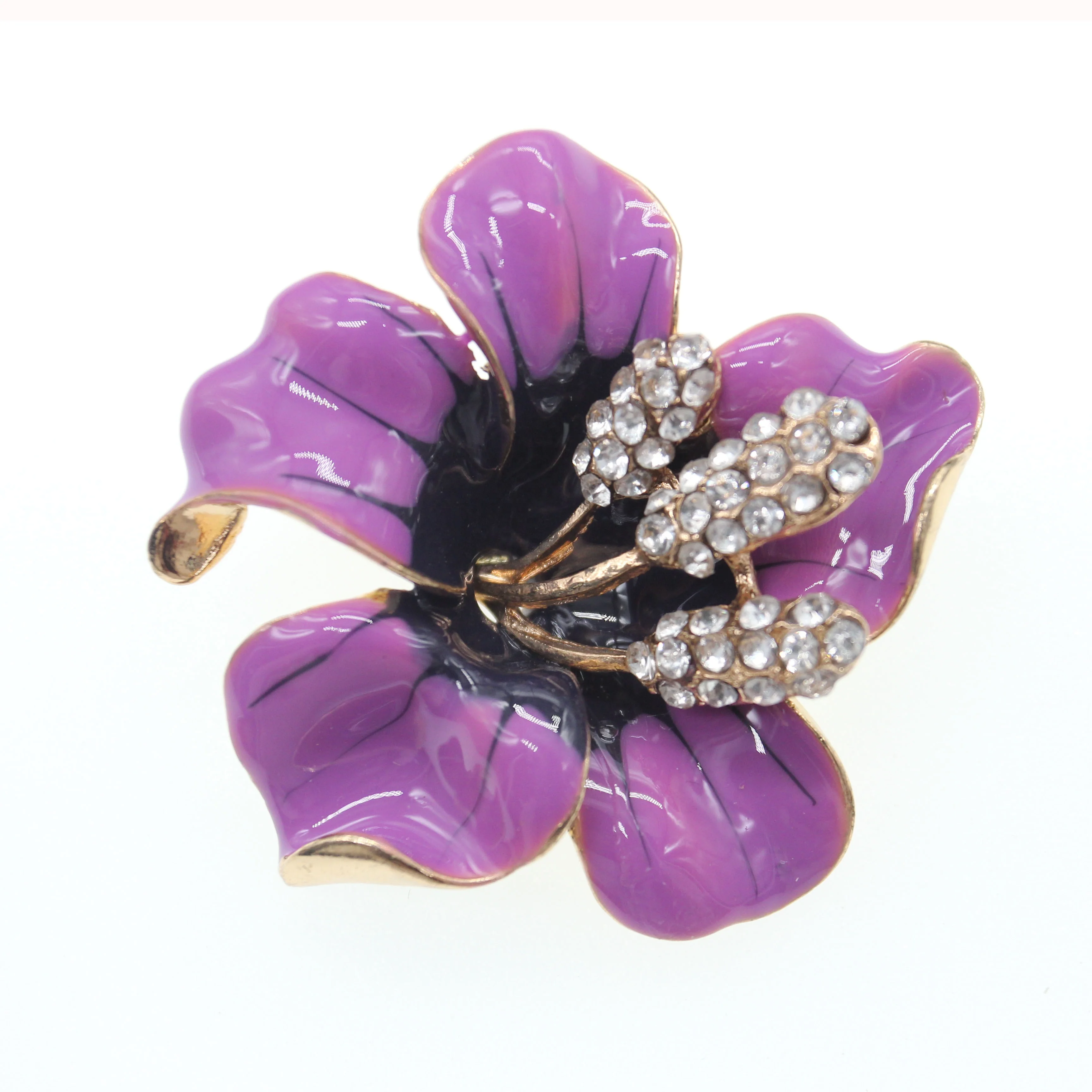 

New Design Fashion Exquisite Elegant Enamel Lily Rose Brooch Pins, As picture