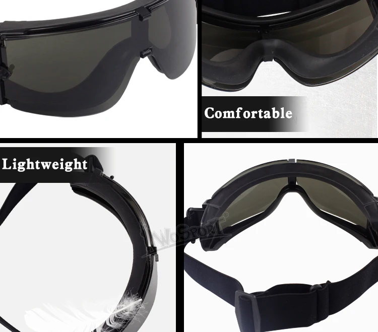 Lunettes De Tir Airsoft Yzpacc Avec 3 Verres Interchangeables Anti-Buée - Protection Yeux Chasse & Tir Unisexe